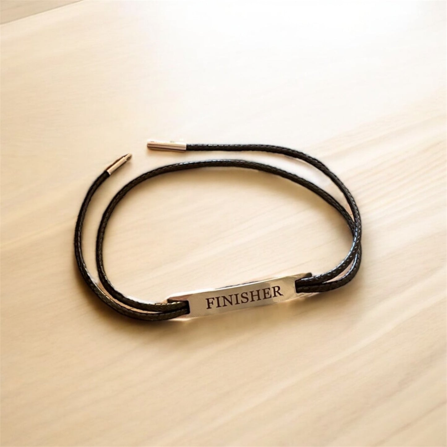 Bracelet plaque "RUNNING" et "FINISHER"