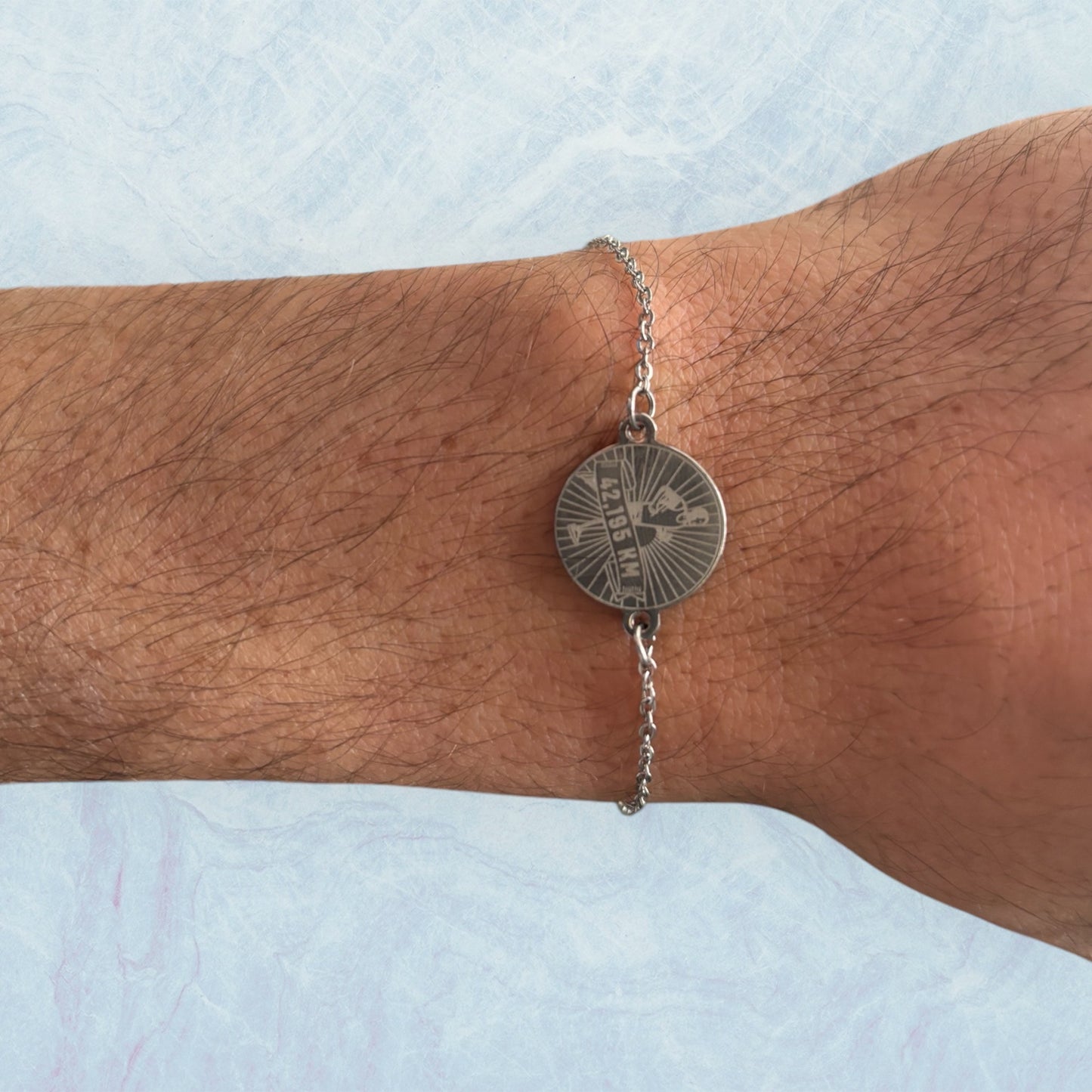 bracelet acier argent personnalisable